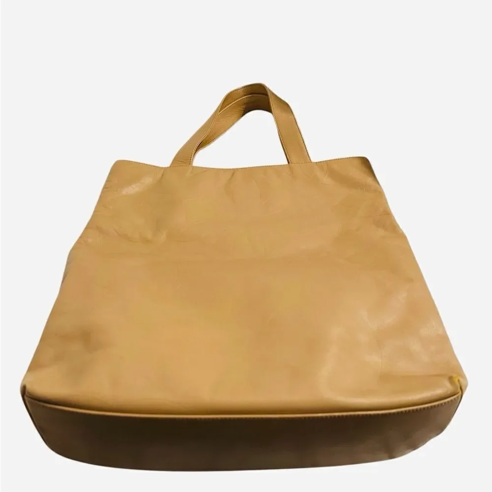CHANEL Tan Tote Bag with Spacious Design